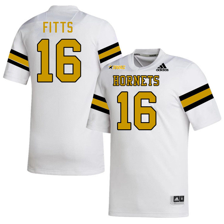 Alabama State Hornets #16 Adrian Fitts College Football Jerseys Stitched Sale-White